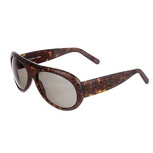 CHRISTIAN ROTH Matte Brown Tinted Sunglasses +Case